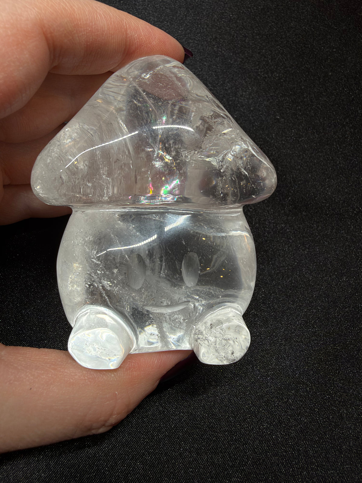 Clear Quartz Mushroom with a Face