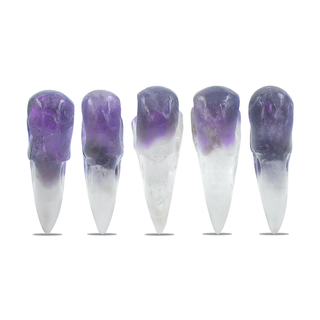 Starborn Duality Amethyst Crystal Raven Skull 34-36mm - 1 Piece