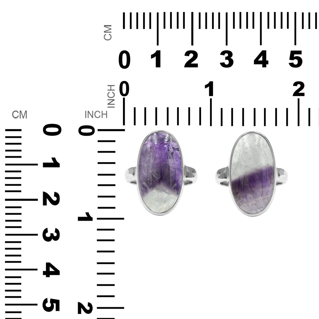 Starborn Duality Amethyst Oval Ring in Sterling Silver
