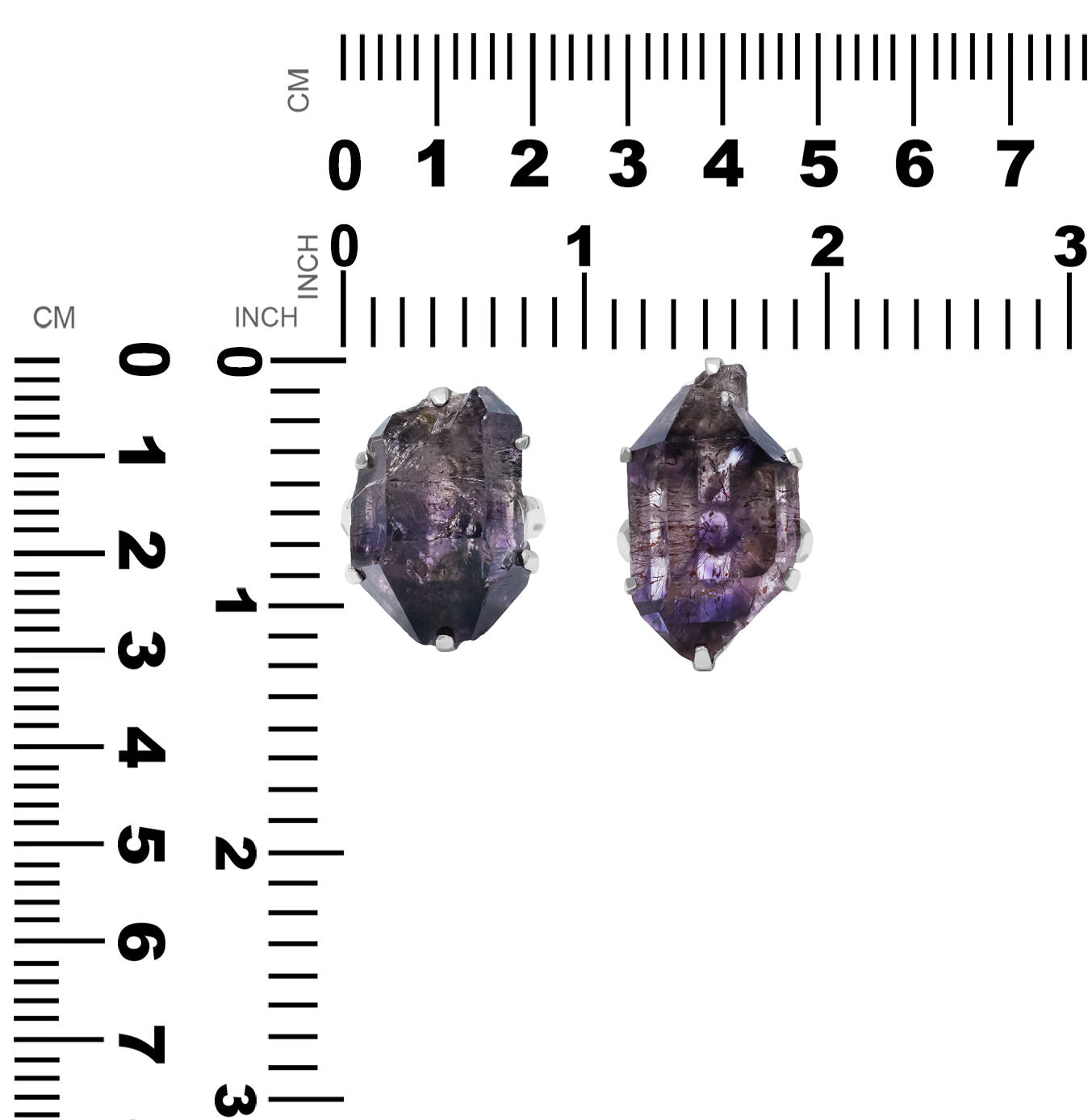Starborn Shangaan Amethyst Crystal Cast Prong Set Ring in Sterling Silver