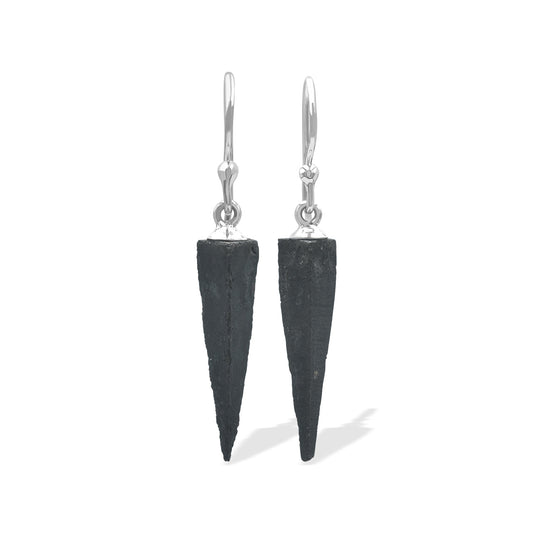 Starborn Scythian Bronze Arrowhead Earrings in Sterling Silver