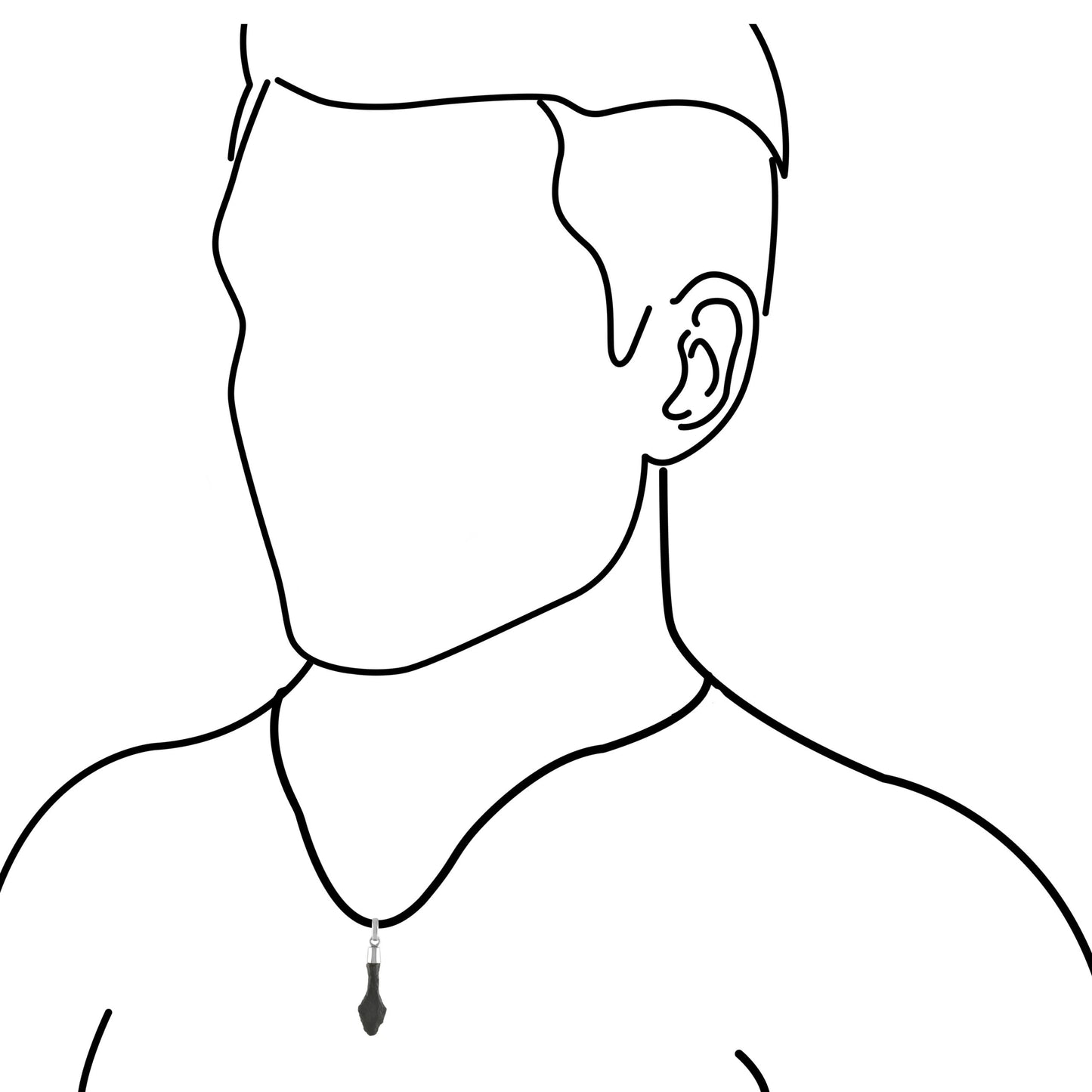 Starborn Ancient Viking Iron Arrowhead Pendant in Sterling Silver