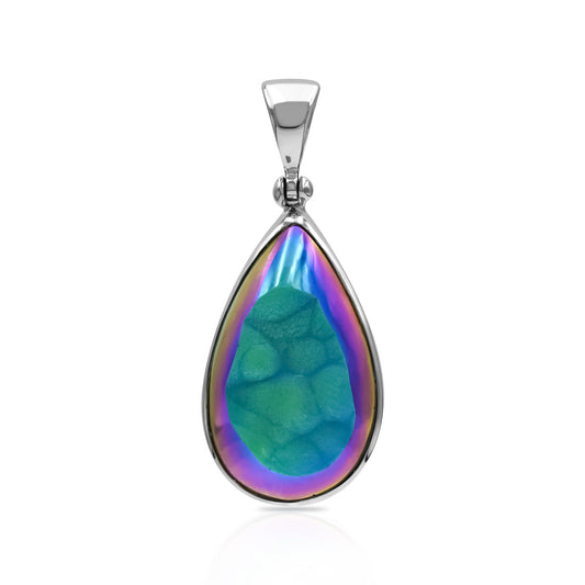 Starborn Window Drusy Pear Pendant in Sterling Silver