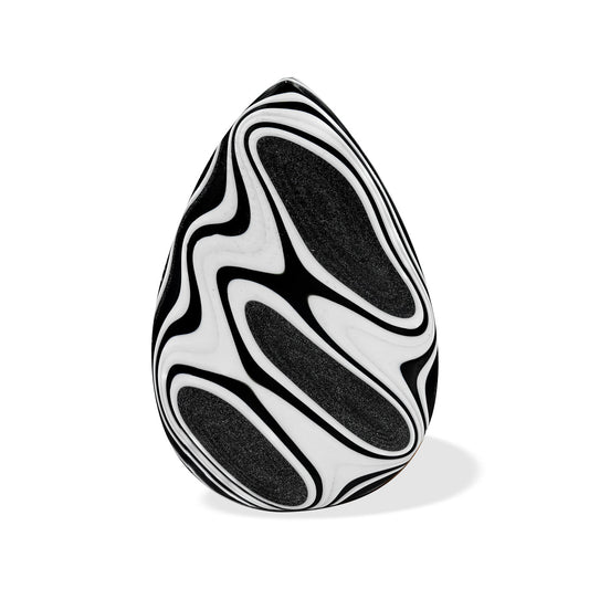 Starborn Black & White Fordite Pear Cabochon (1 Piece)