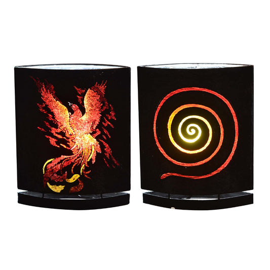 Starborn Phoenix Bird Motif & Gemstones Table Lamp with LED Bulb
