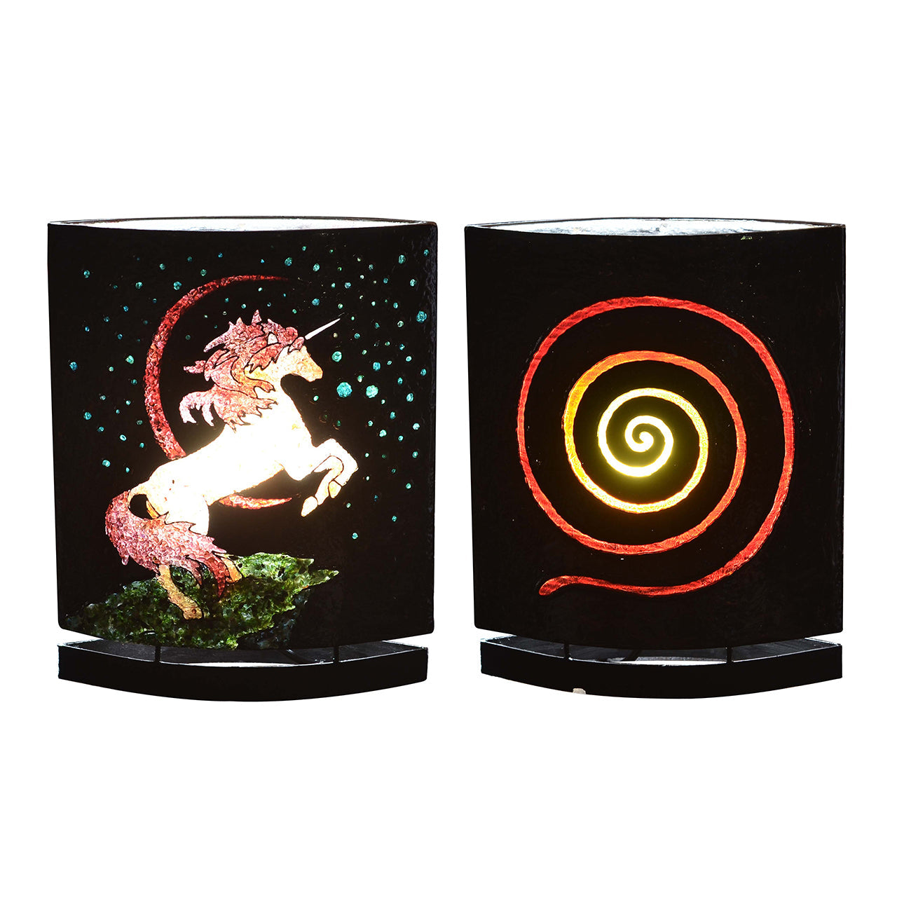 Unicorn Motif & Gemstones Table Lamp with LED Bulb
