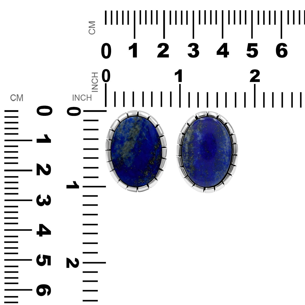 Starborn Lapis Lazuli Striped Bezel Ring with Bali Design Shank in Sterling Silver