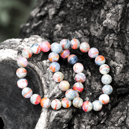 Starborn Magma Chalcedony Elastic Beaded Bracelet
