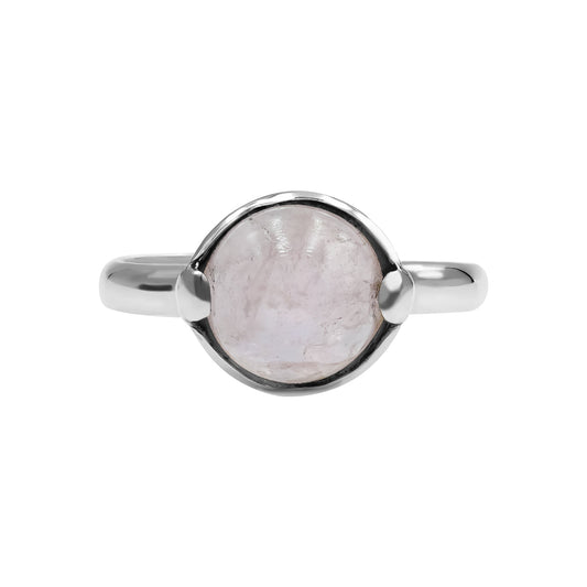 Starborn Morganite Sphere Ring in Sterling Silver
