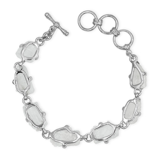 Starborn Rough Petalite Prong Set Bracelet in Sterling Silver