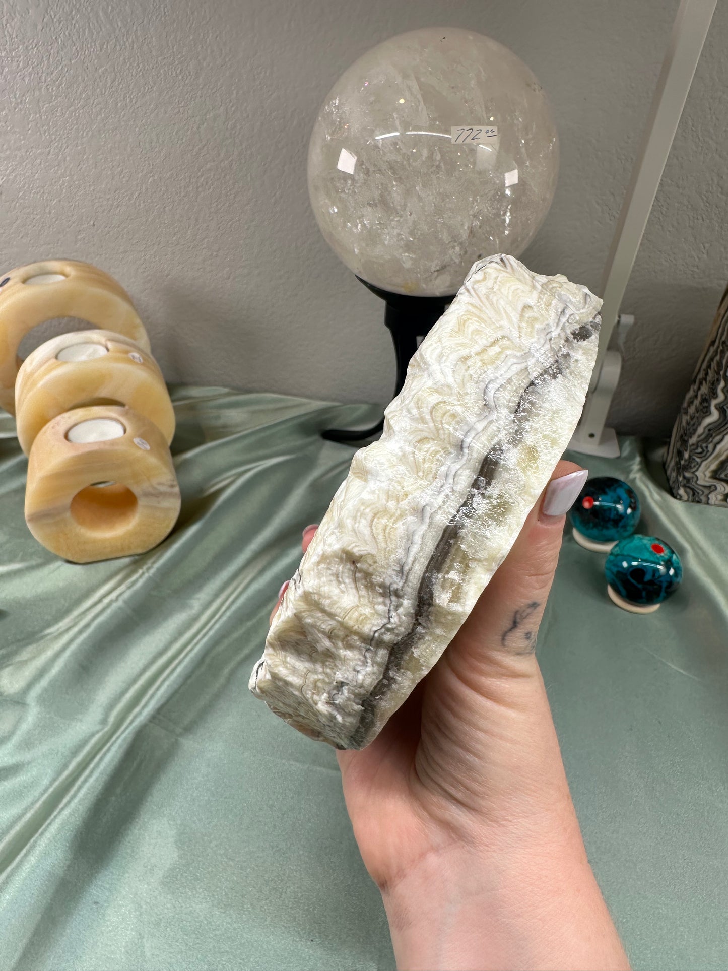 Banded Calcite Bowl A