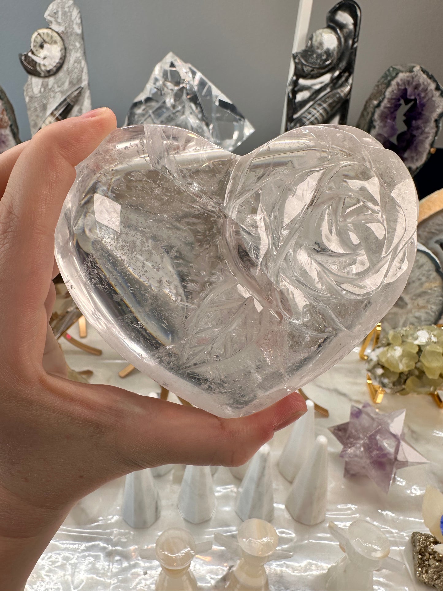 Clear Quartz Heart