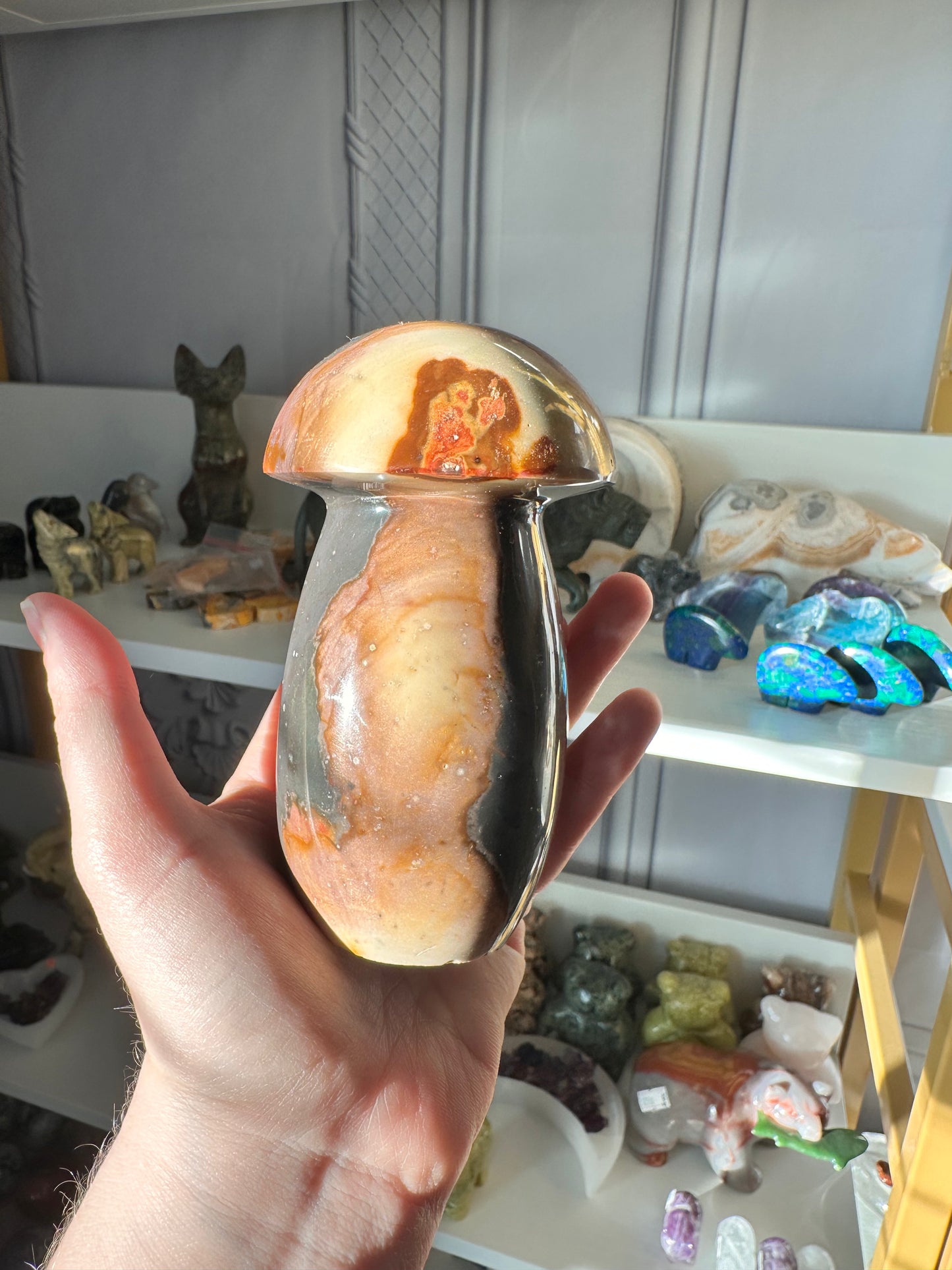 Polychrome Jasper Mushroom