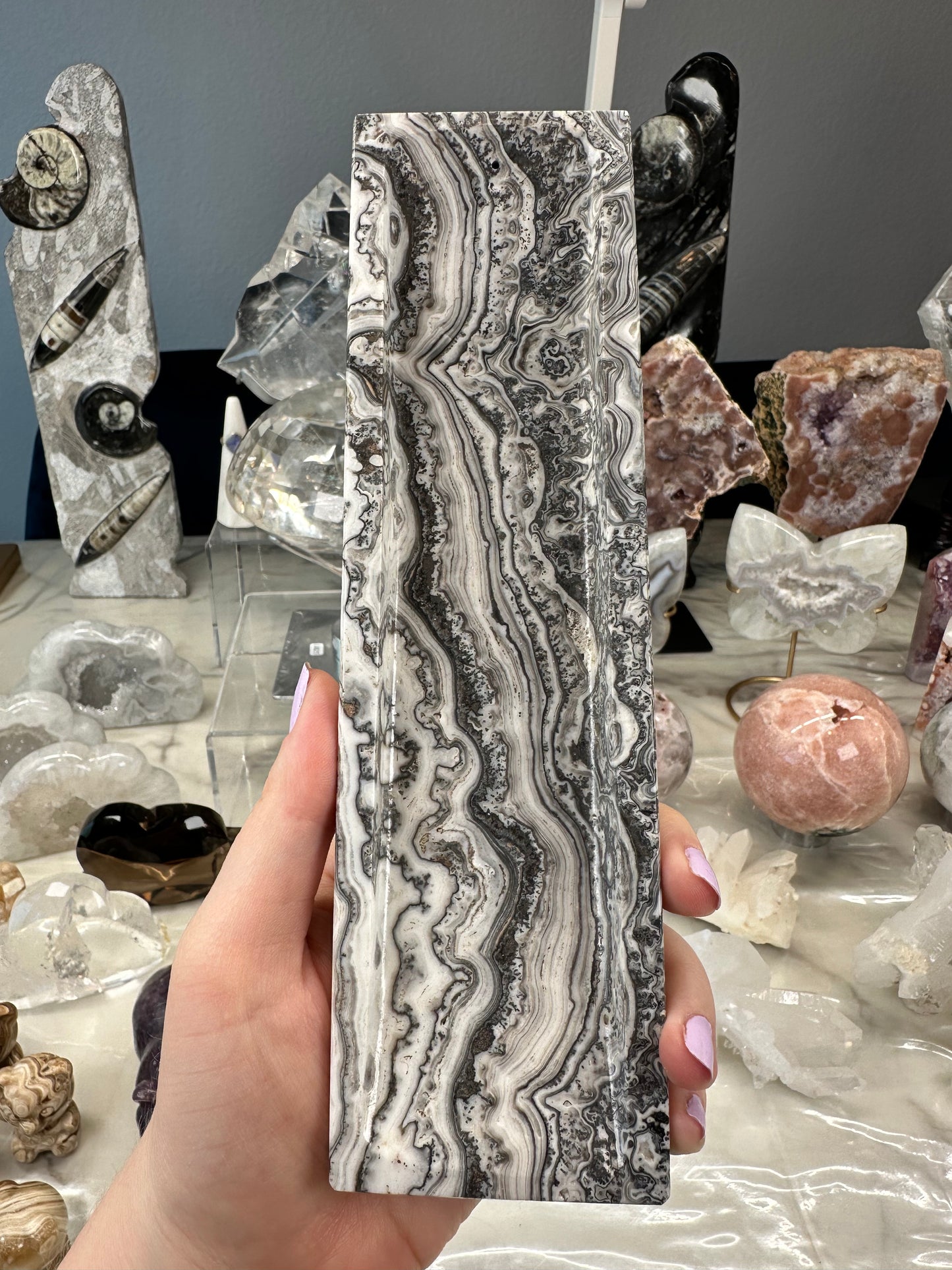 Banded Calcite Incense Holder E