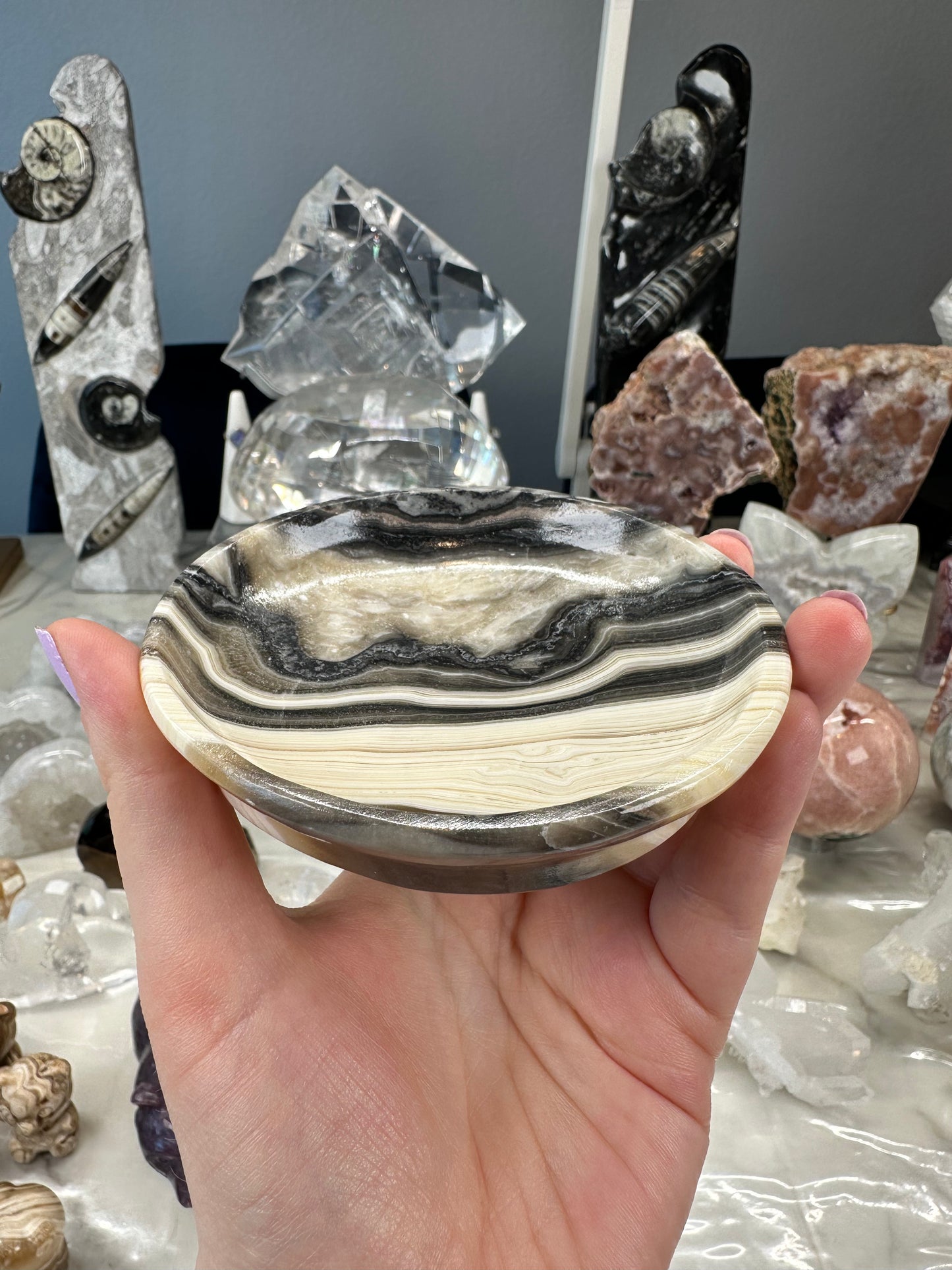 Banded Calcite Bowl D