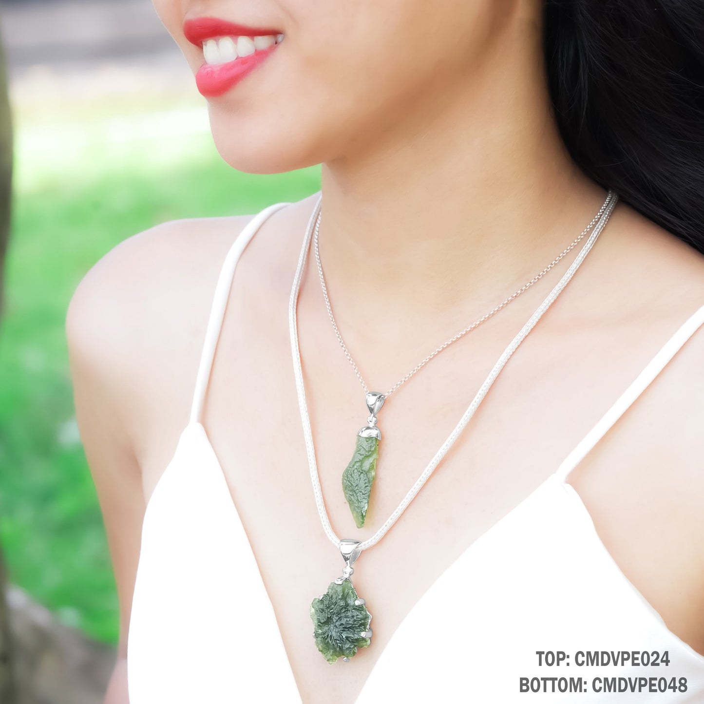 Starborn Natural Rough Moldavite Prong Set Pendant in Sterling Silver (20-30ct)