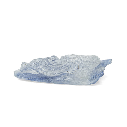 Starborn Blue Dumortierite in Quartz Crystal Dragon Carving 41 cts - 1 Piece