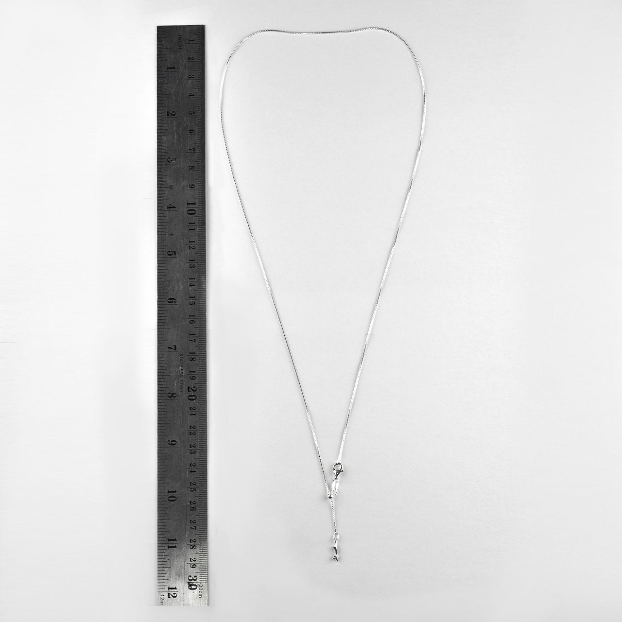 Starborn 22" Adjustable Sterling Silver Chain with Slide Ball – Box & Snake Styles