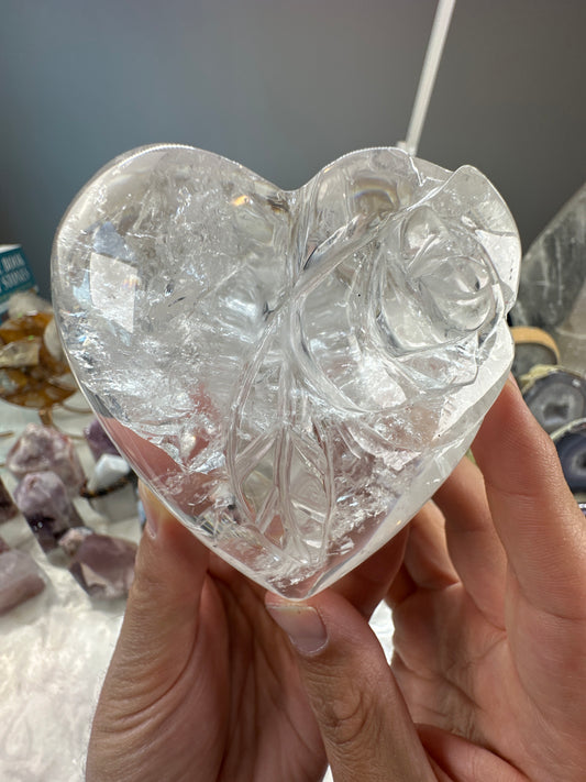 Clear Quartz Heart