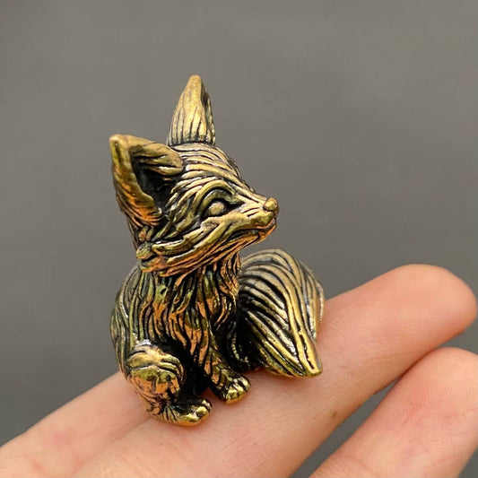 Brass Little Fox Crafts Desktop Ornaments Decoration