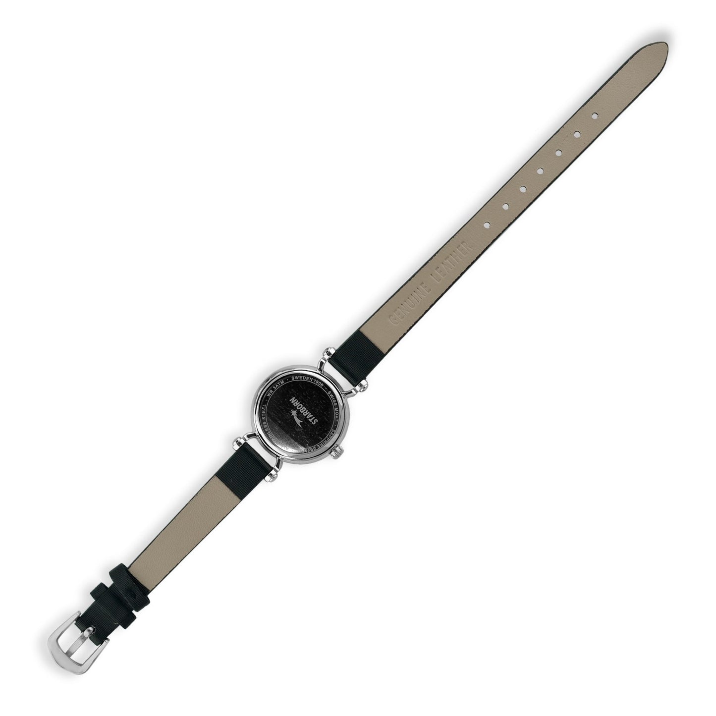 Starborn Muonionalusta Meteorite 20mm Women's Watch with Grey/Black Leather Band