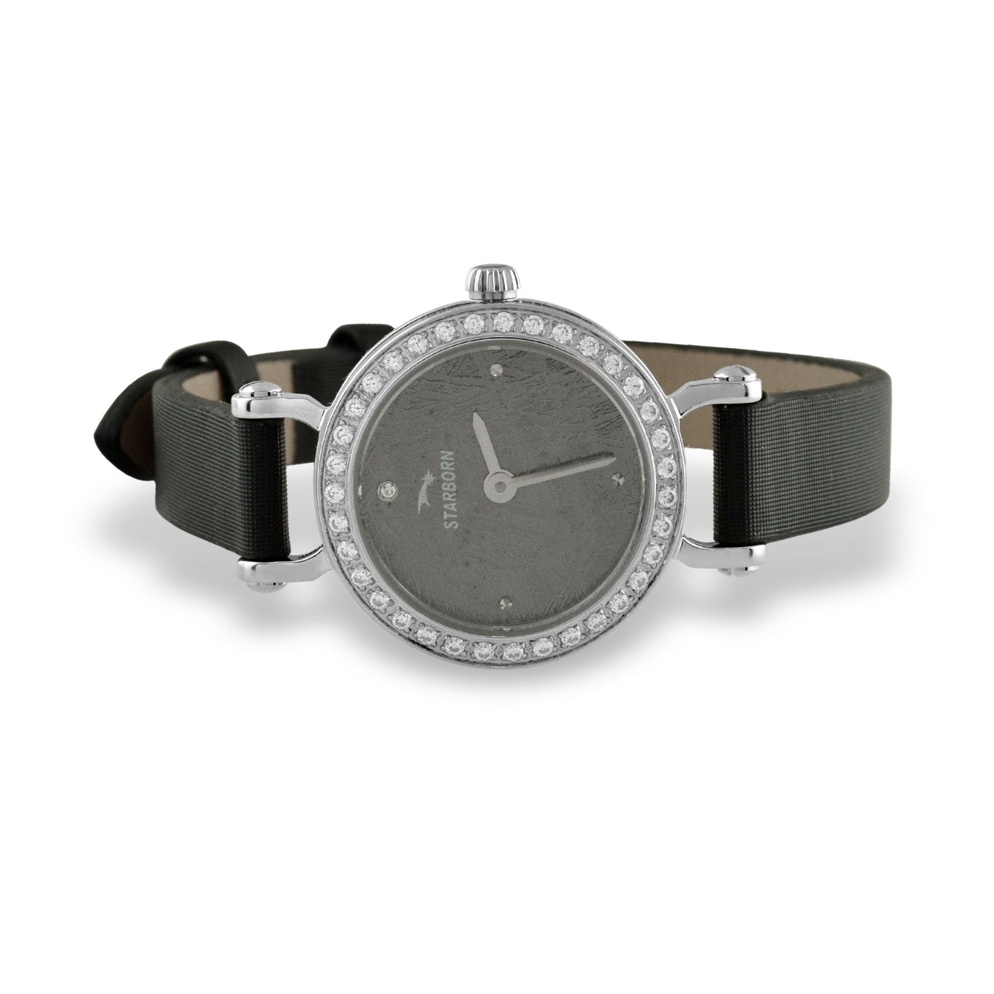 Starborn Muonionalusta Meteorite 20mm Women's Watch with Grey/Black Leather Band