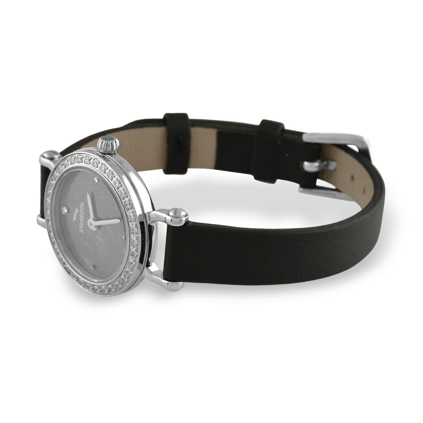 Starborn Muonionalusta Meteorite 20mm Women's Watch with Grey/Black Leather Band