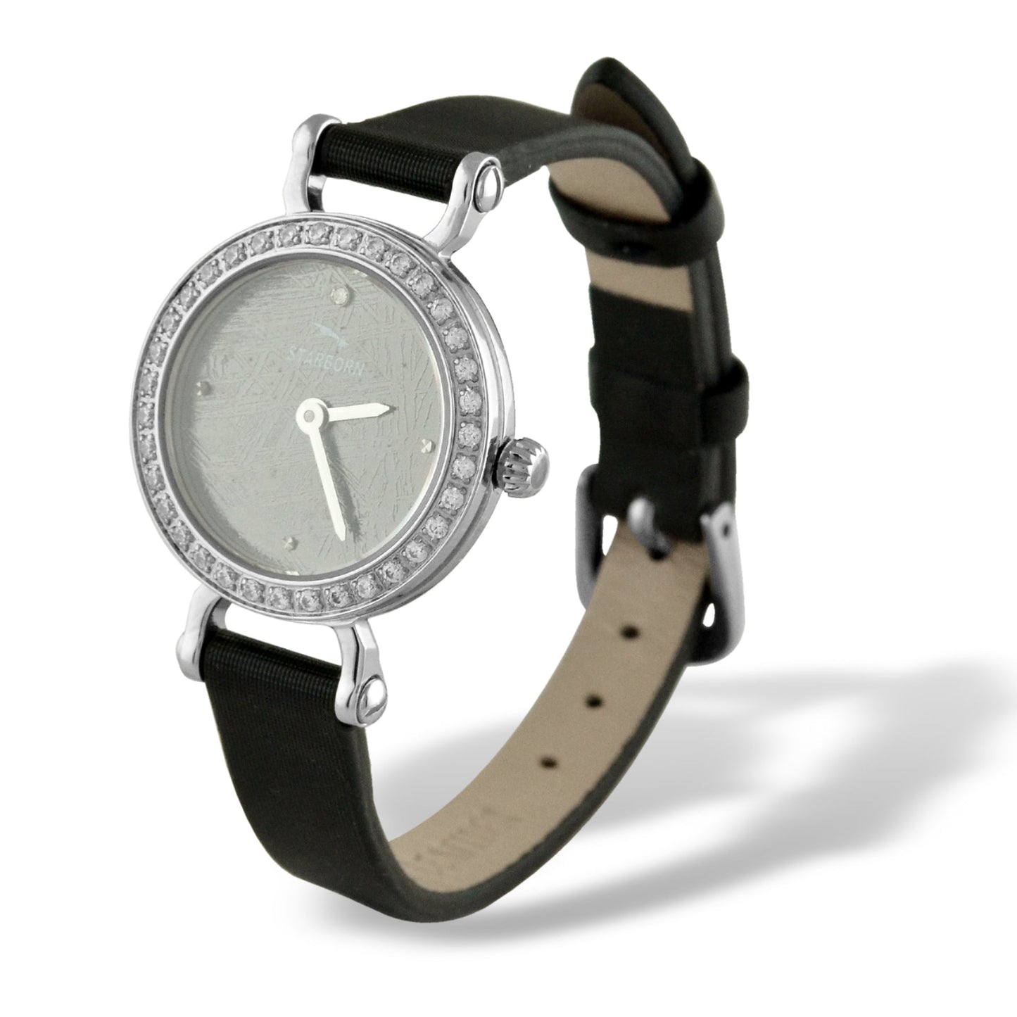 Starborn Muonionalusta Meteorite 20mm Women's Watch with Grey/Black Leather Band