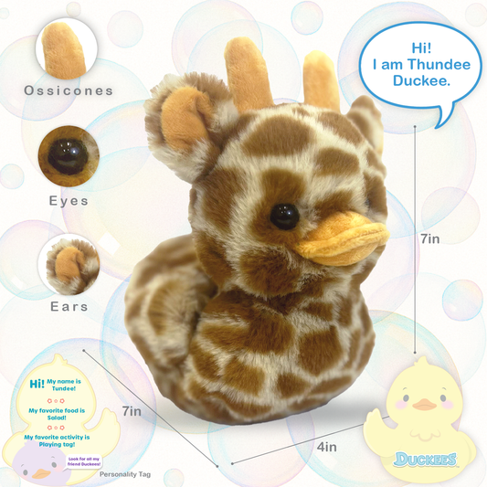 World's Softest Plush - 7" Tundee Plush Duckee Giraffe