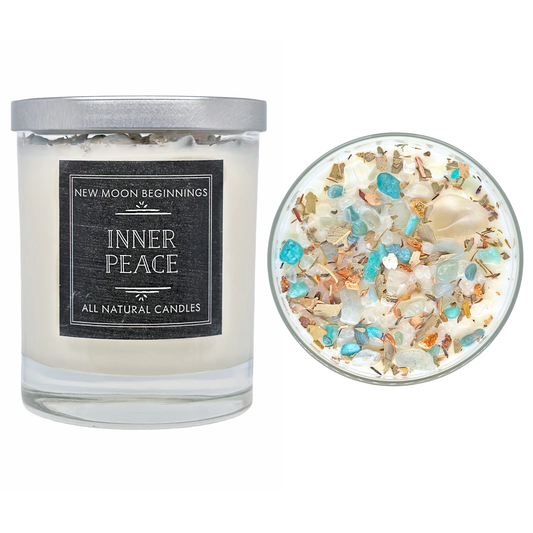 Inner Peace Candle - Soy Crystal Candle (Crystal Waters): 7.75oz Round Glass