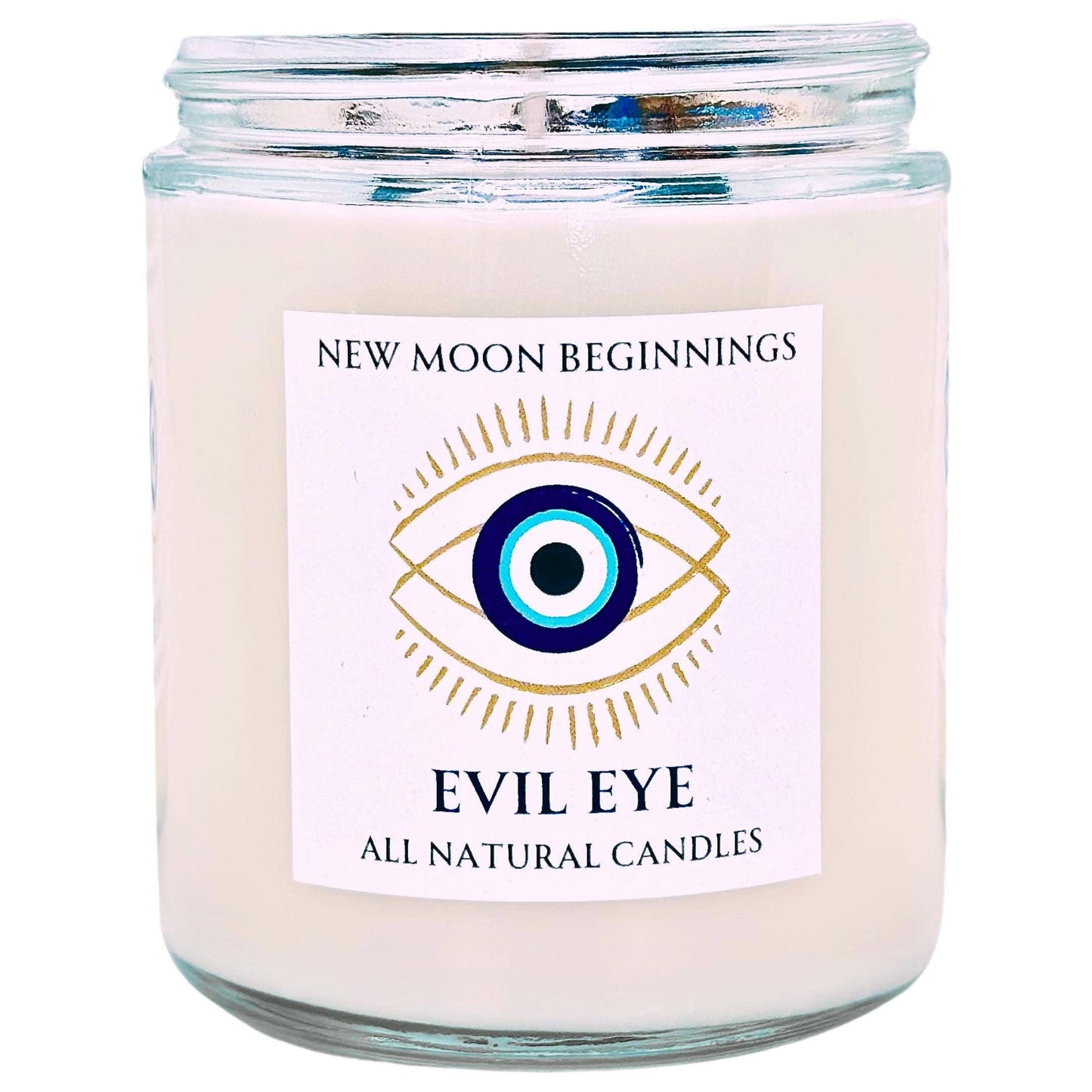 Evil Eye Protection Candle by New Moon Beginnings: 9oz Glass Jar