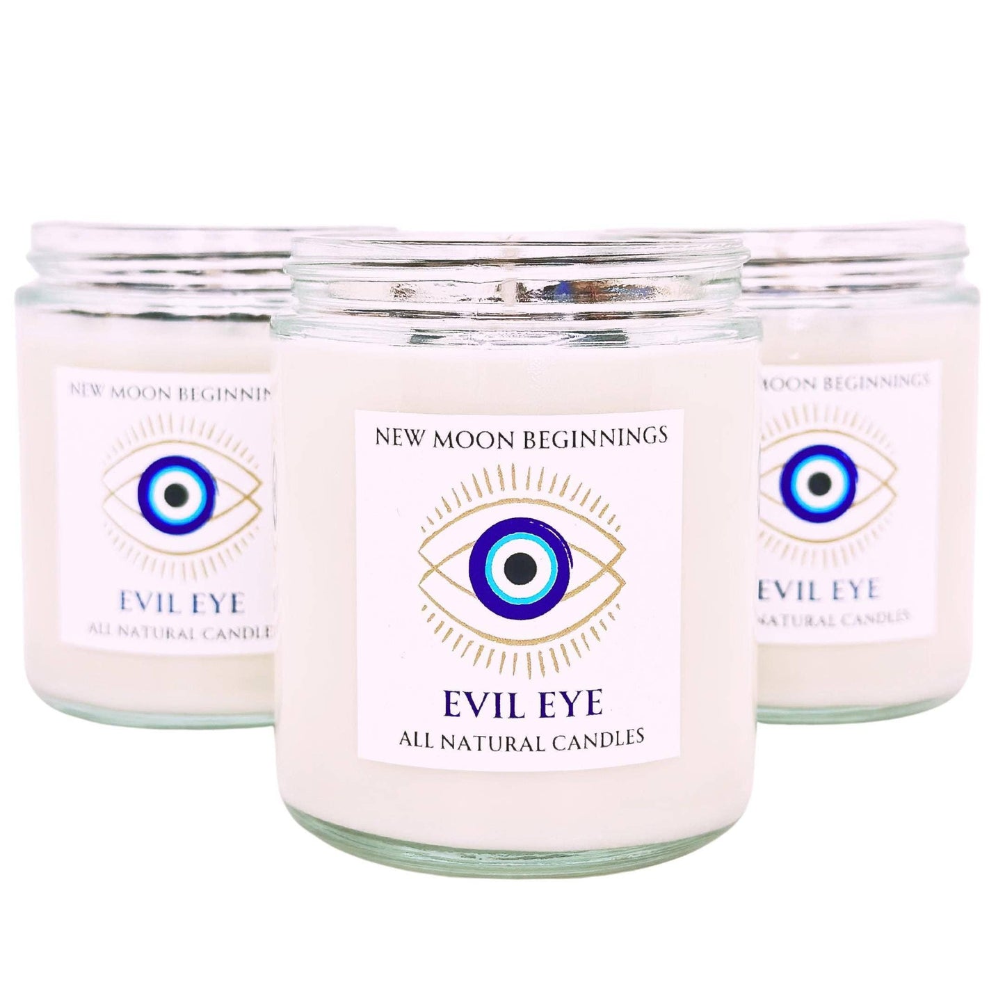Evil Eye Protection Candle by New Moon Beginnings: 9oz Glass Jar