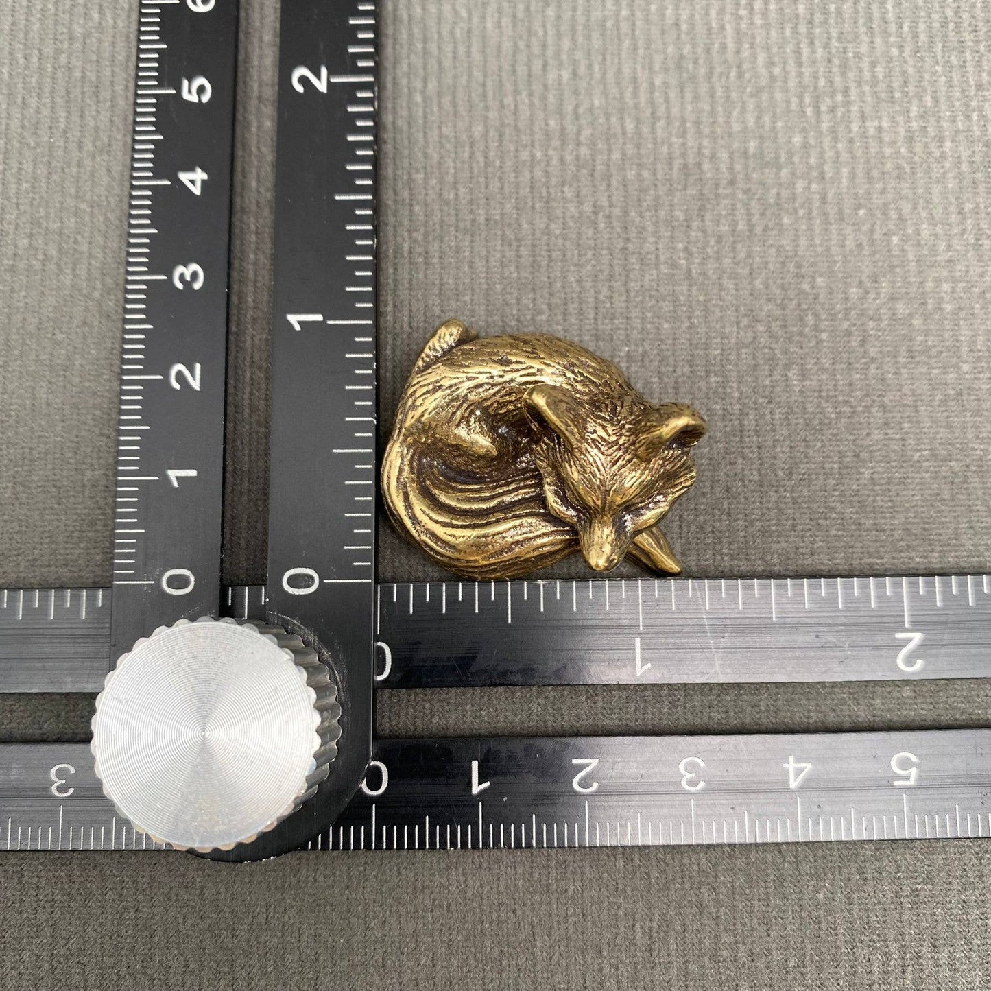Brass Sleeping Fox Crafts Decoration Desktop Ornaments