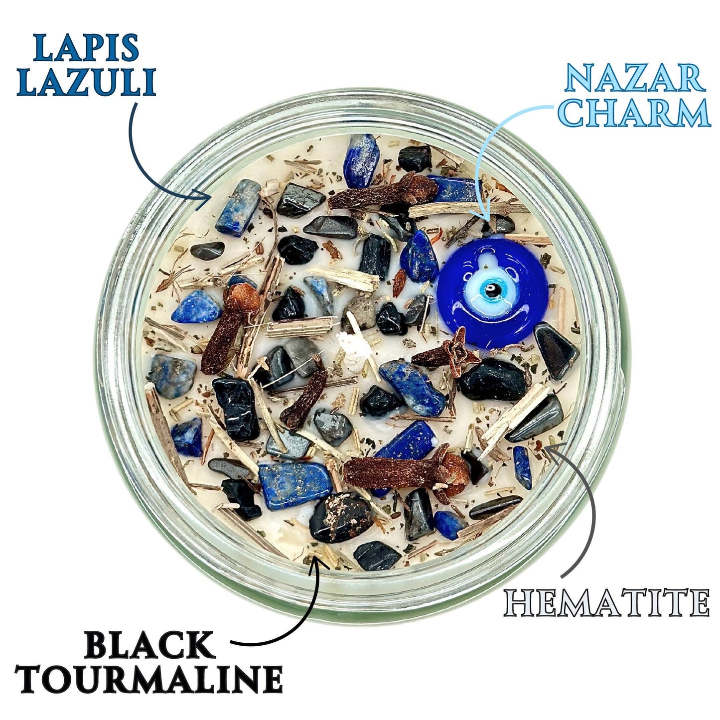 Evil Eye Protection Candle by New Moon Beginnings: 9oz Glass Jar