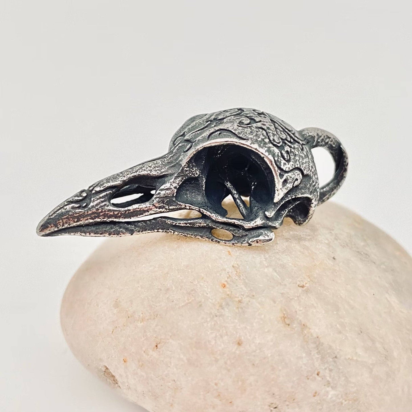 Viking Stainless Steel Crow Head Pendant - Only pendant
