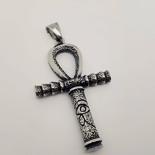 Stainless Steel The Ankh Scepter Charm Pendant - MJ/MNP: Single pendant