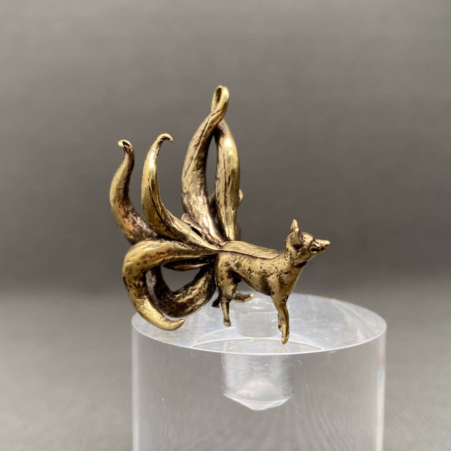 Brass Eight Tailed Fox Crafts Decoration Desktop Ornaments