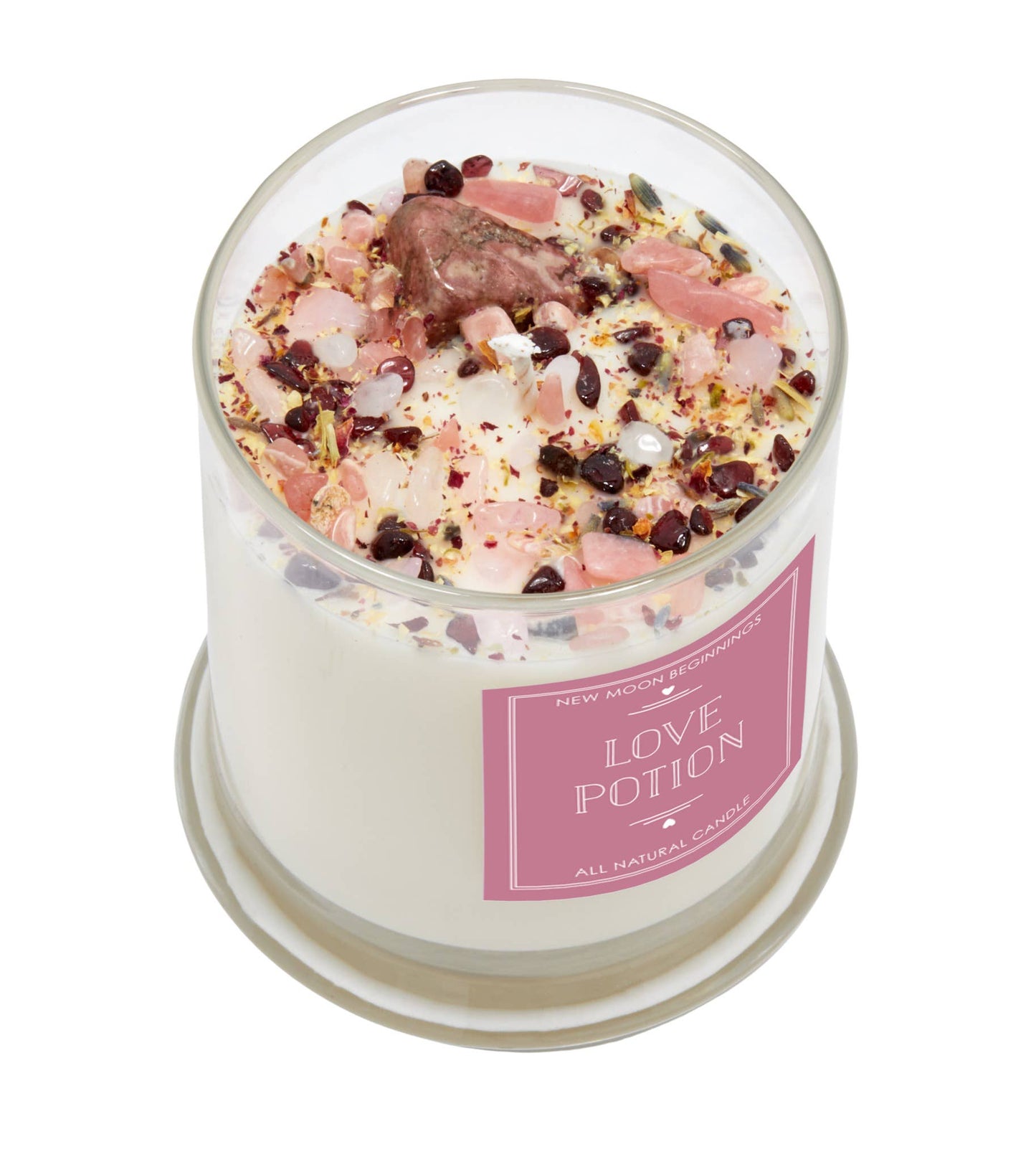 Love Potion Candle 12oz Valentine's Day Crystal Candles