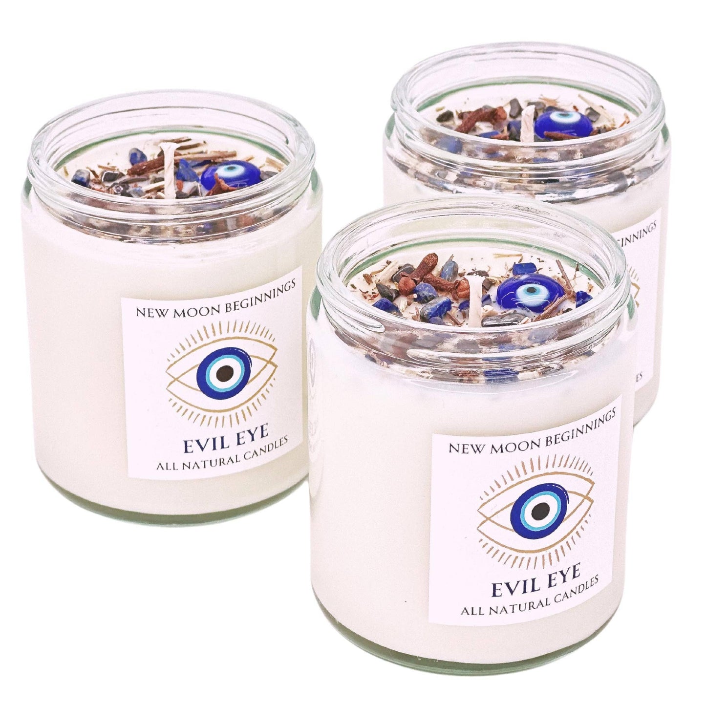 Evil Eye Protection Candle by New Moon Beginnings: 9oz Glass Jar
