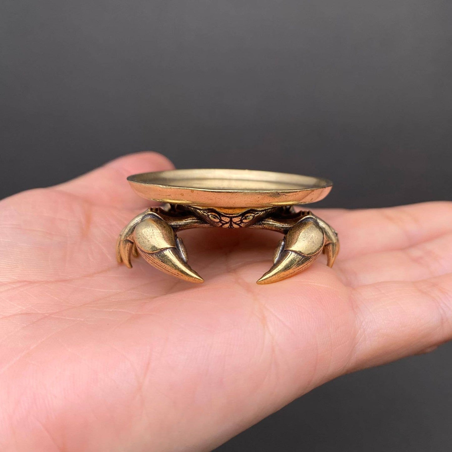 Brass Crab Tray Crafts Decoration Desktop Ornaments