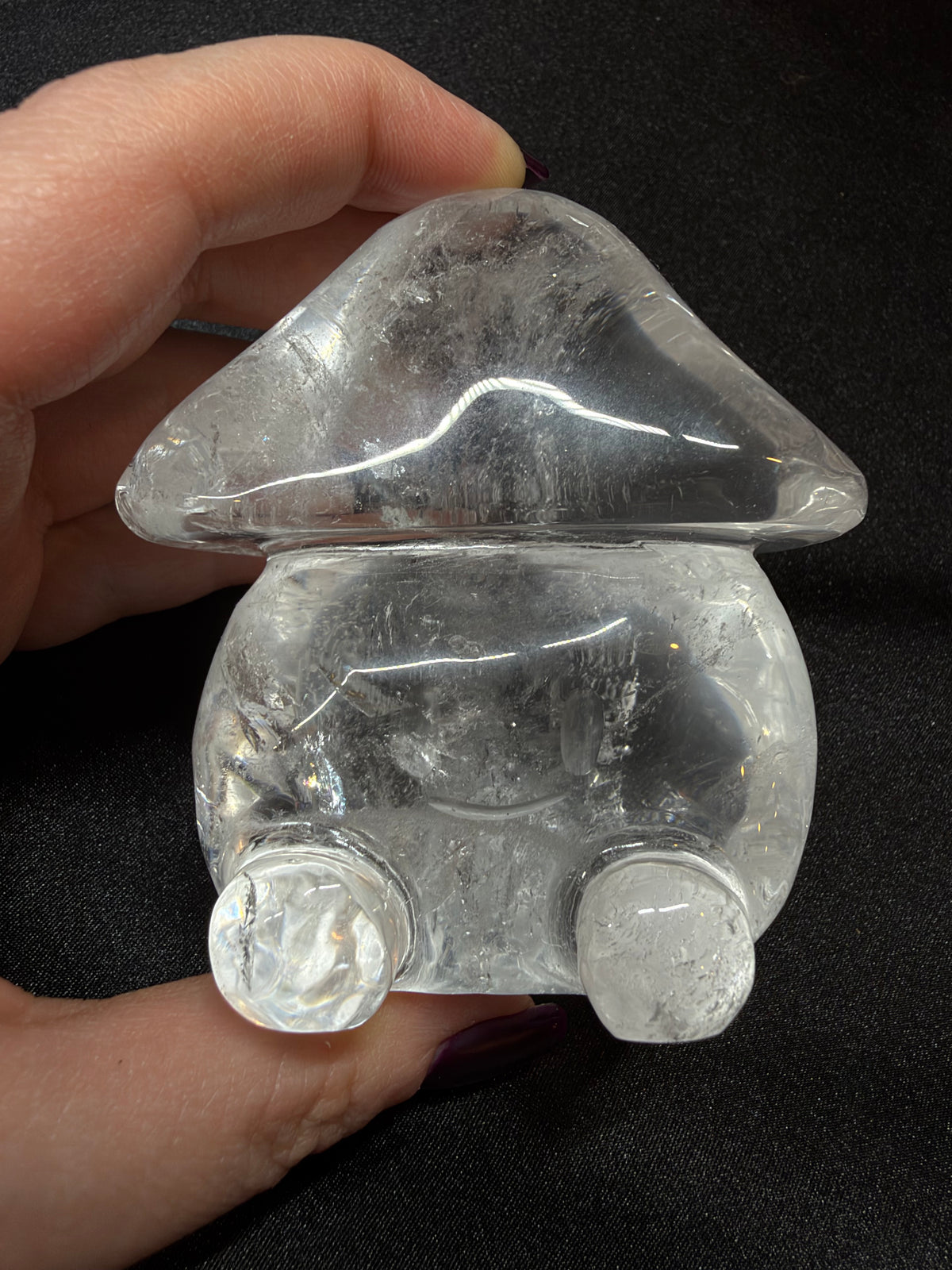 Clear Quartz Mushroom with a Face