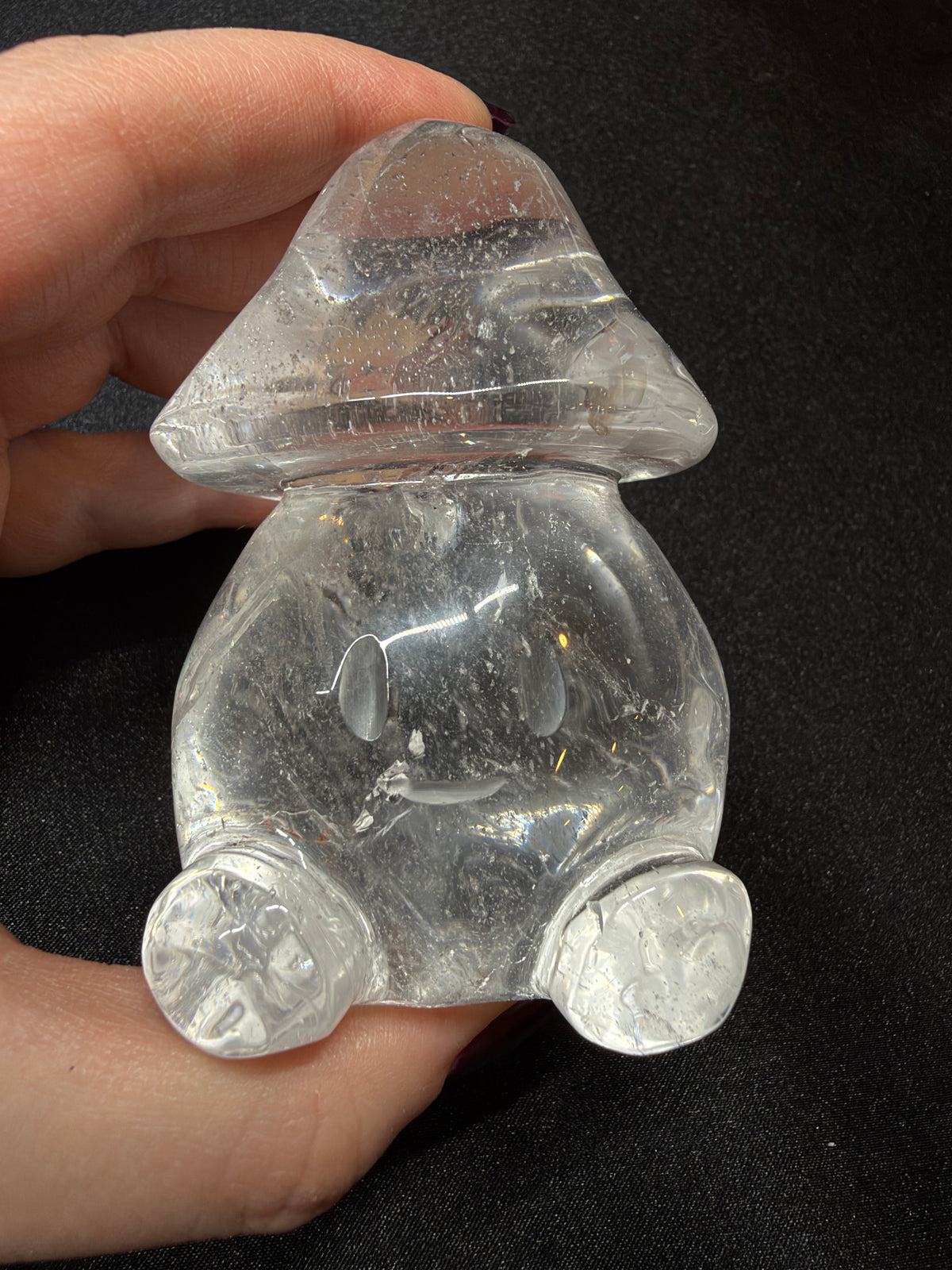 Clear Quartz Mushroom with a Face