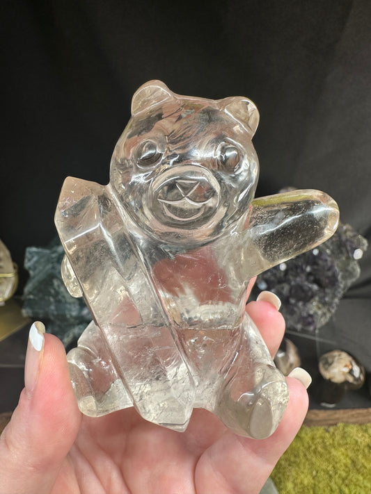 Enchanted Forest Light Smokey Quartz Bear