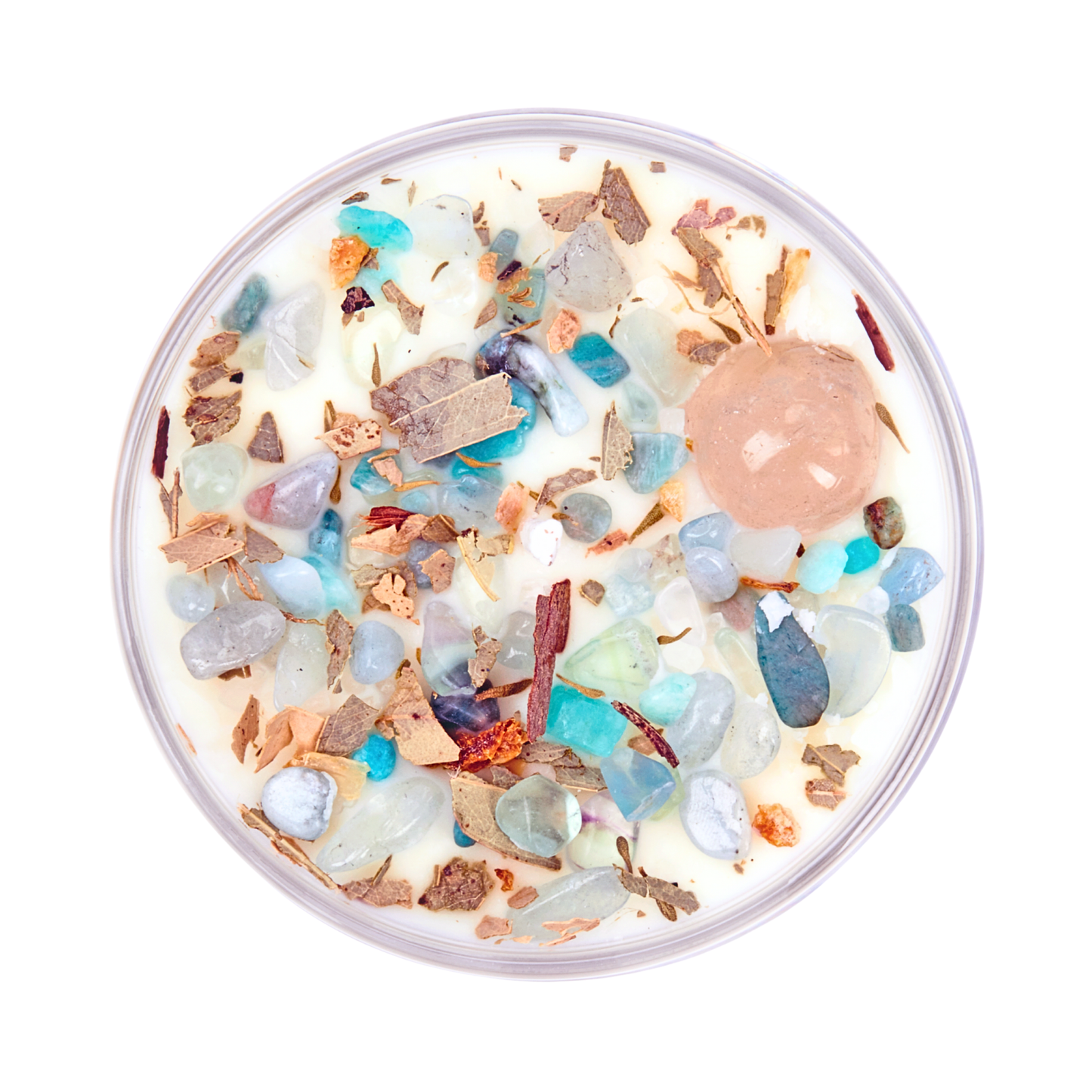 Inner Peace Candle - Soy Crystal Candle (Crystal Waters): 7.75oz Round Glass