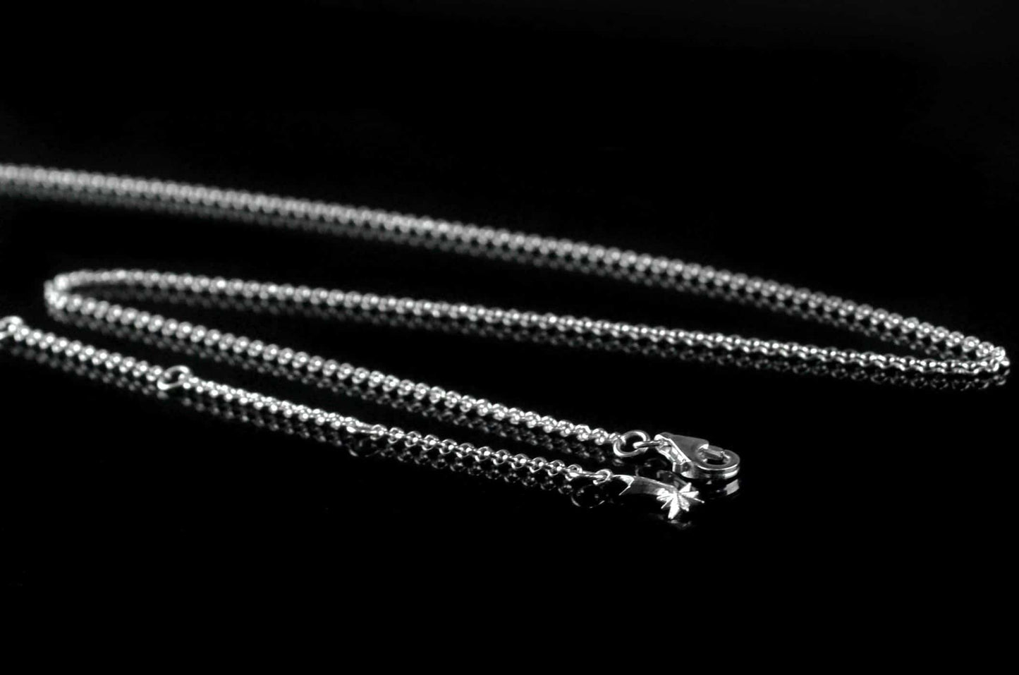 Starborn 22" & 30" Adjustable Sterling Silver Rolo Chain with Shooting Star Charm