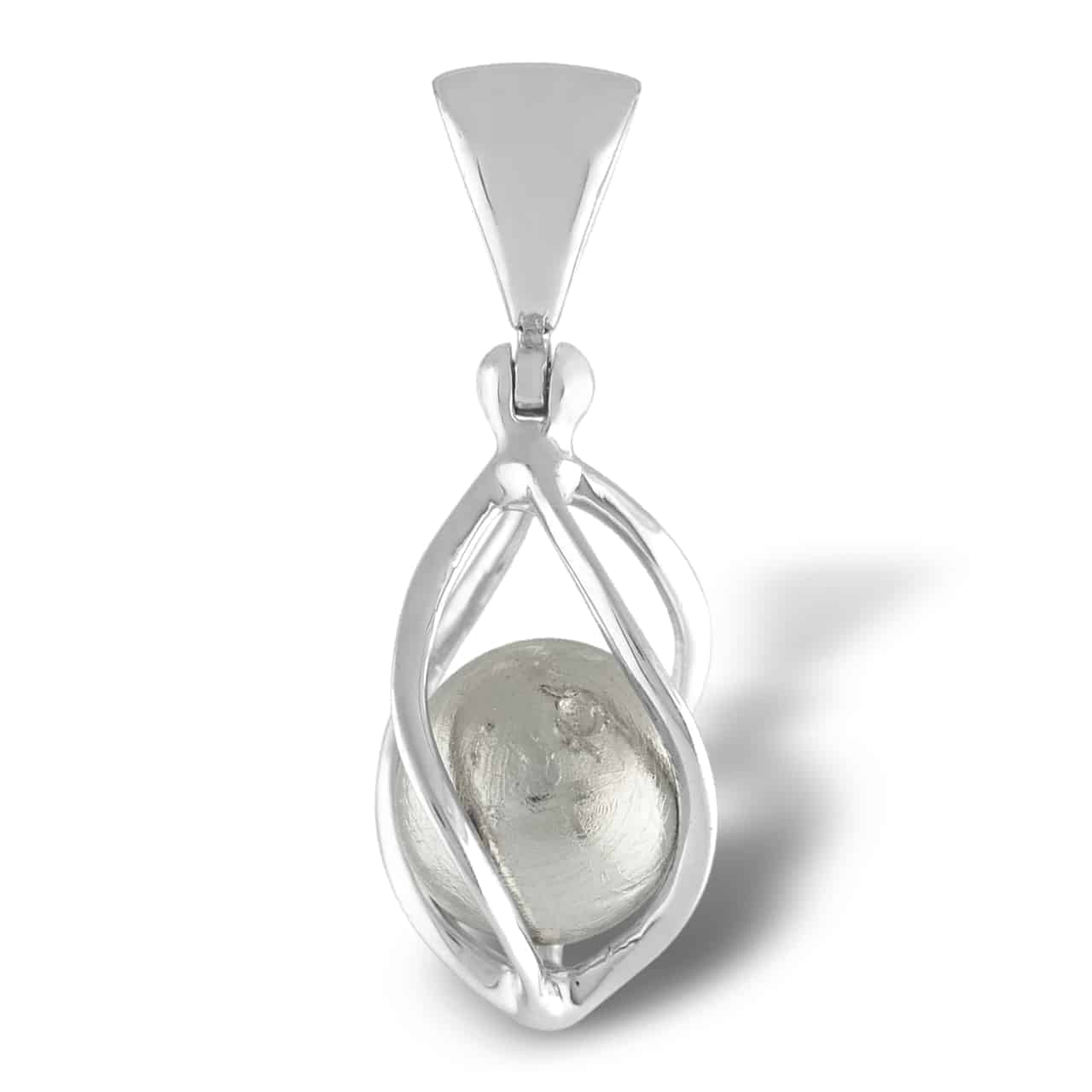 Starborn Genuine Muonionalusta Meteorite Sphere Cage Set Pendant in Sterling Silver