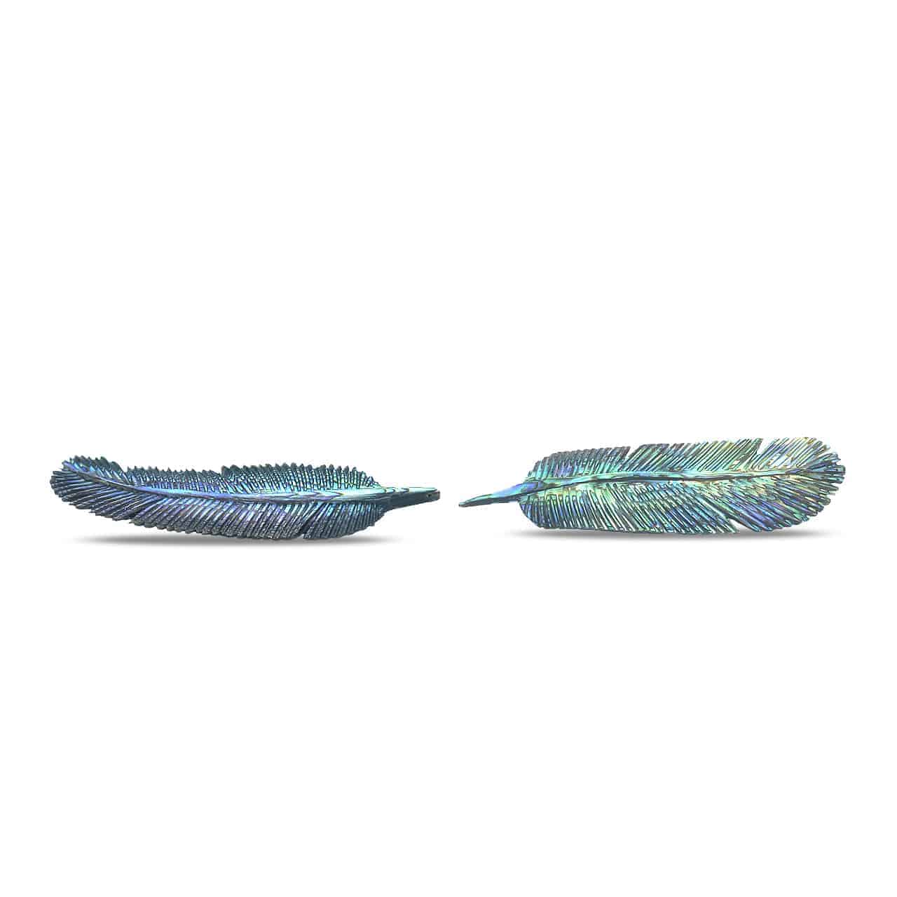 Starborn Abalone Shell Feather Carving - 1 Piece