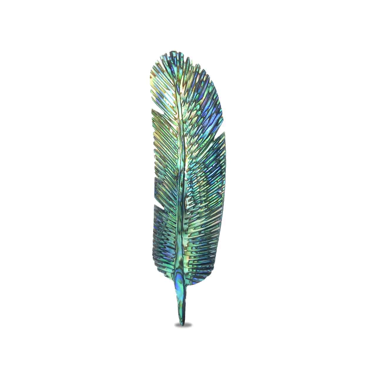 Starborn Abalone Shell Feather Carving - 1 Piece