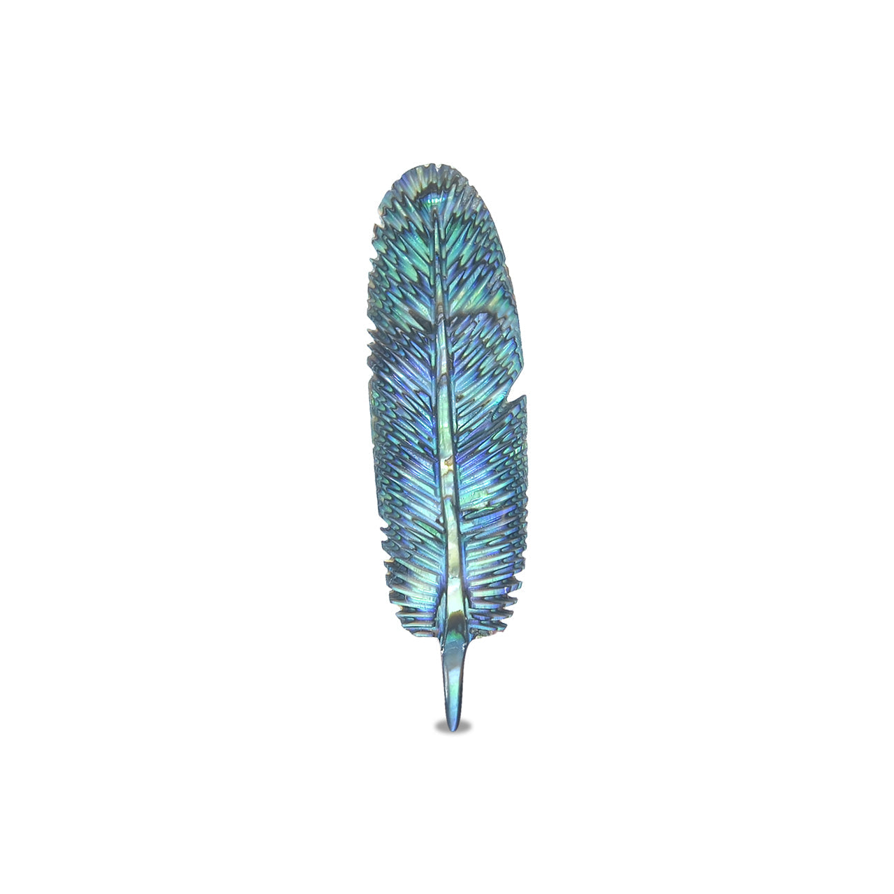 Starborn Abalone Shell Feather Carving - 1 Piece