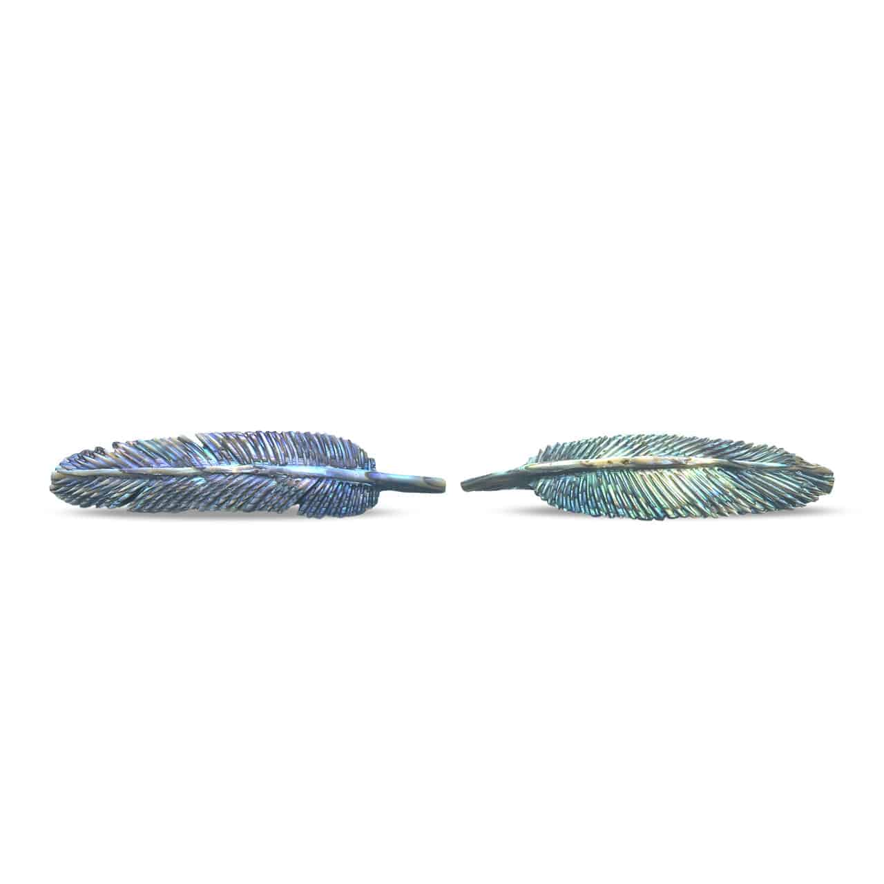 Starborn Abalone Shell Feather Carving - 1 Piece